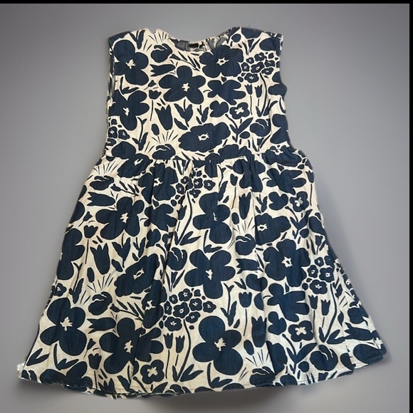 Marimekko Dresses & Skirts - Marimekko x Uniqlo Blue White Floral Dress sz 13